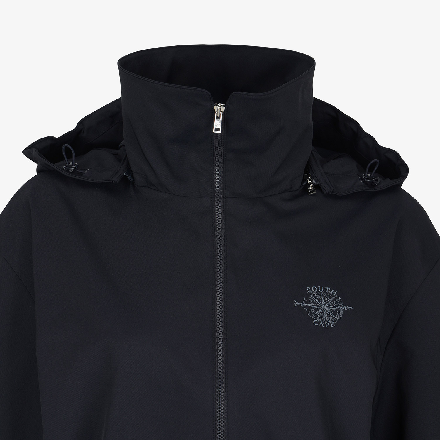 Áo khoác golf nữ dáng dài màu xanh navy đậm — ảnh 4