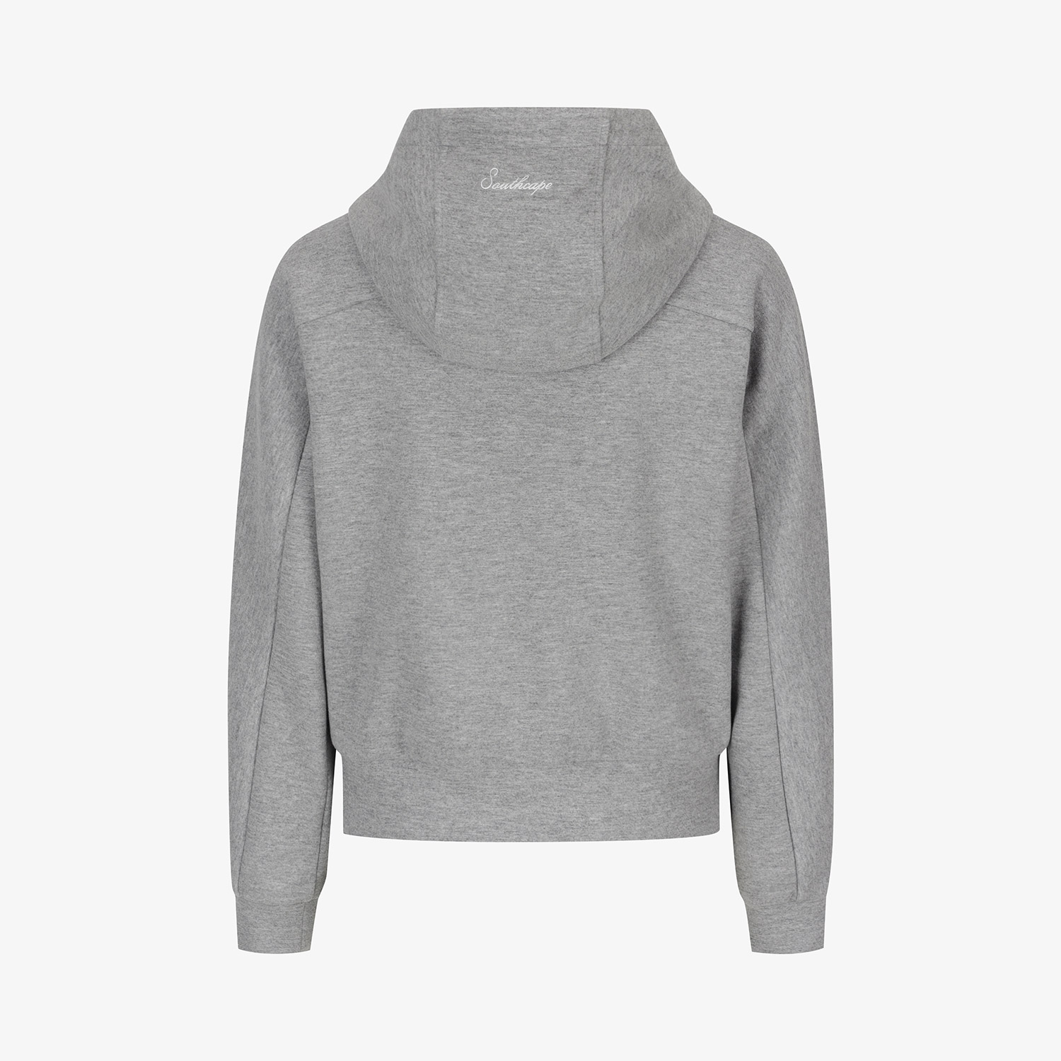 Áo knit golf nữ kiểu hoodie màu xám — ảnh 3