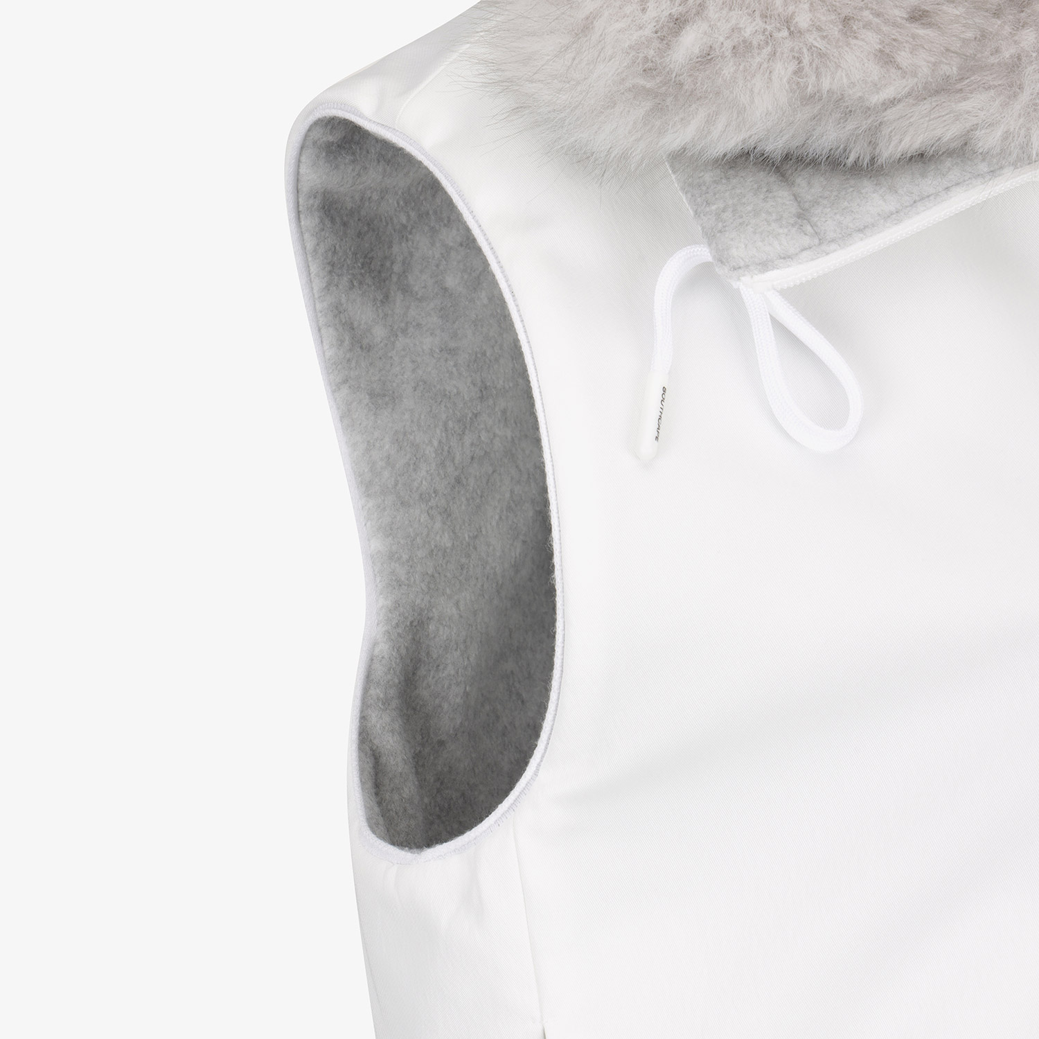 Áo vest golf nữ dáng suông phối cổ lông màu trắng — ảnh 5