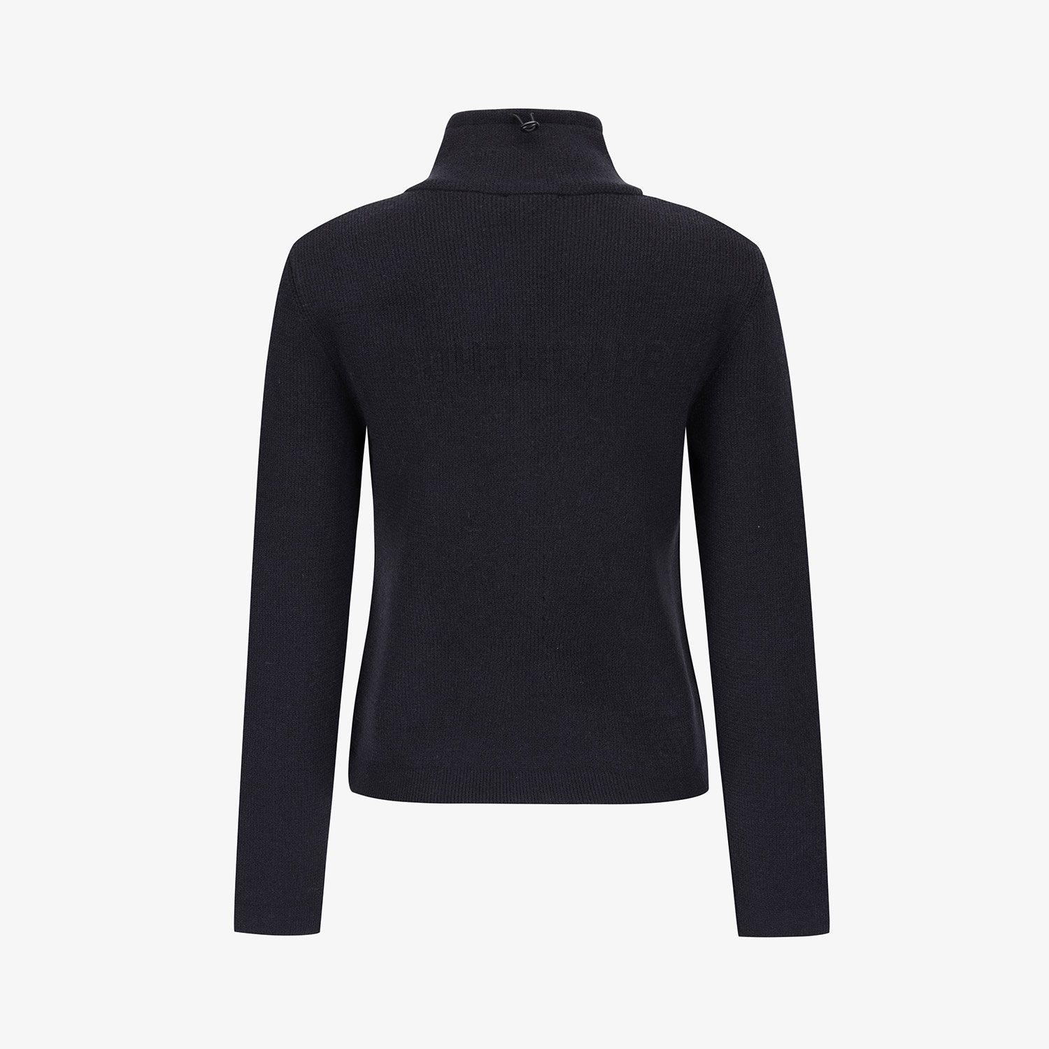 Áo knit golf nữ cổ cao màu xanh navy — ảnh 3