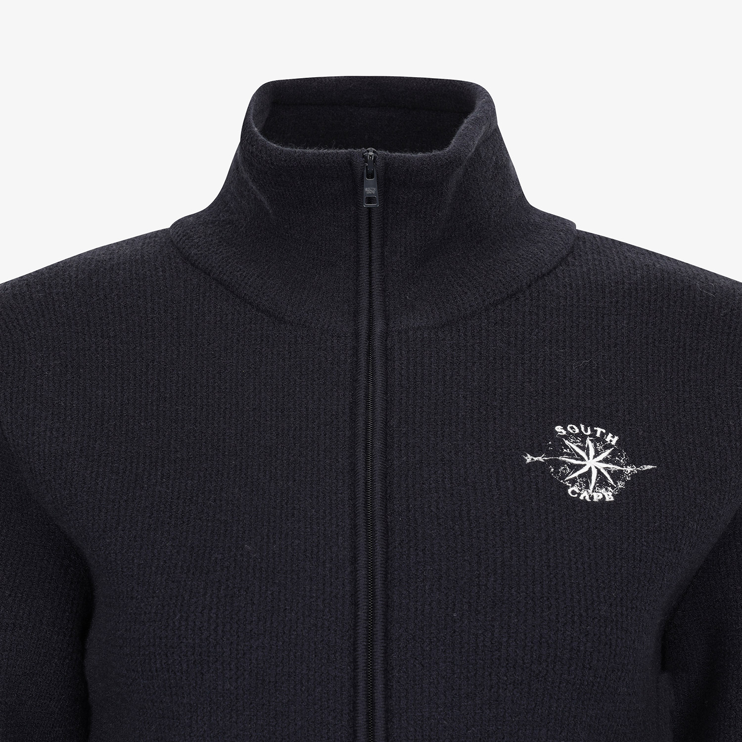 Áo knit golf nữ cổ cao màu xanh navy — ảnh 4