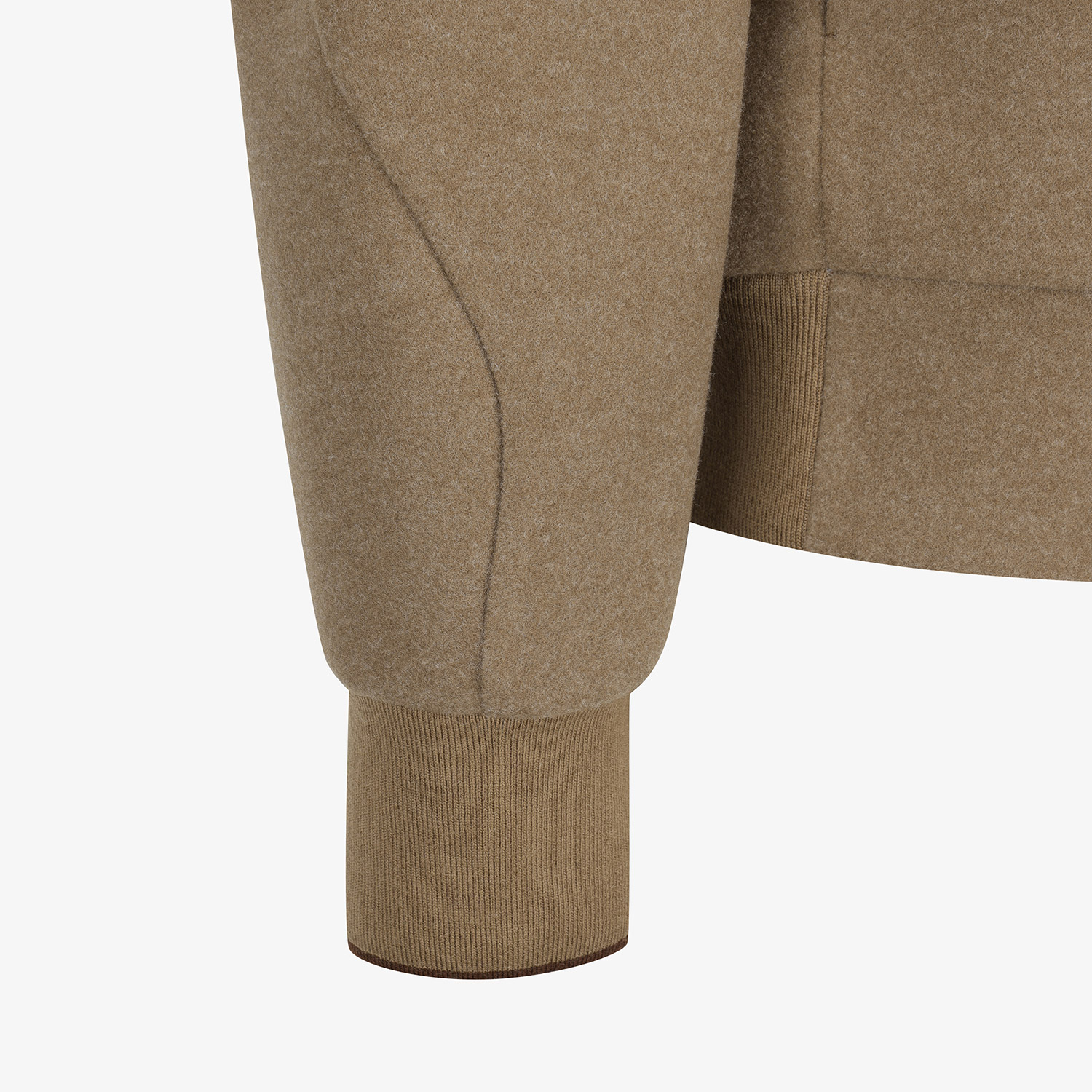 Áo knit golf nữ cổ khóa nâu ấm áp — ảnh 5