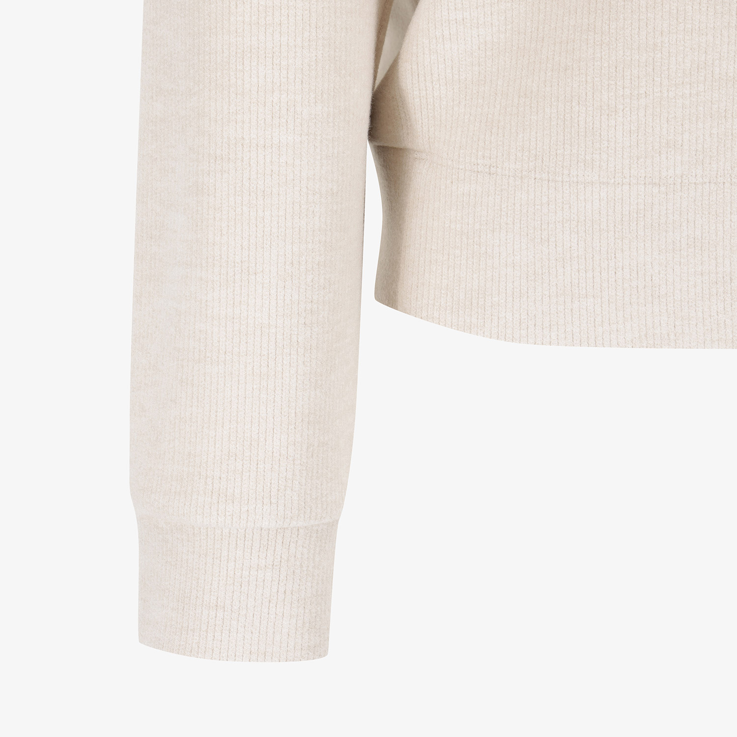 Áo knit golf nữ cổ polo phối màu be nhạt — ảnh 5
