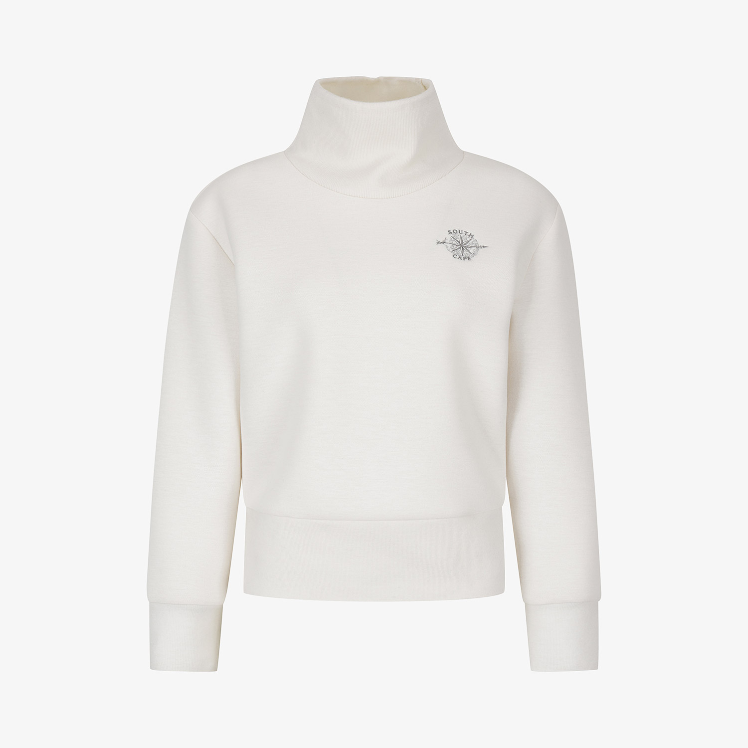 Áo knit golf nữ cổ lọ màu ngà — Southcape | Seoul Golf Fashion