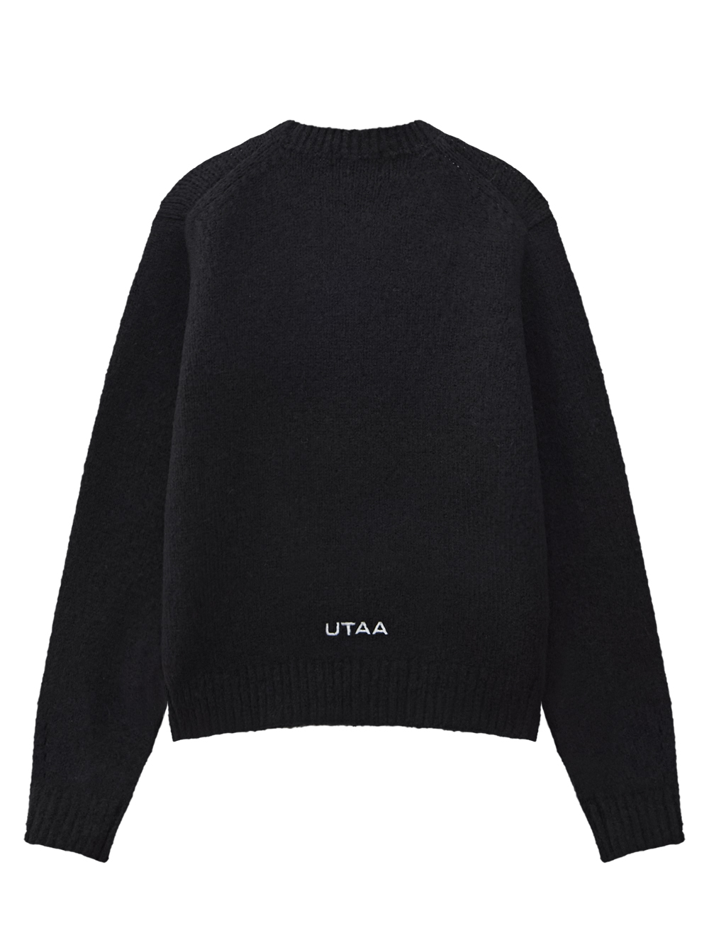 Áo knit golf nữ họa tiết đầu báo màu đen — ảnh 2