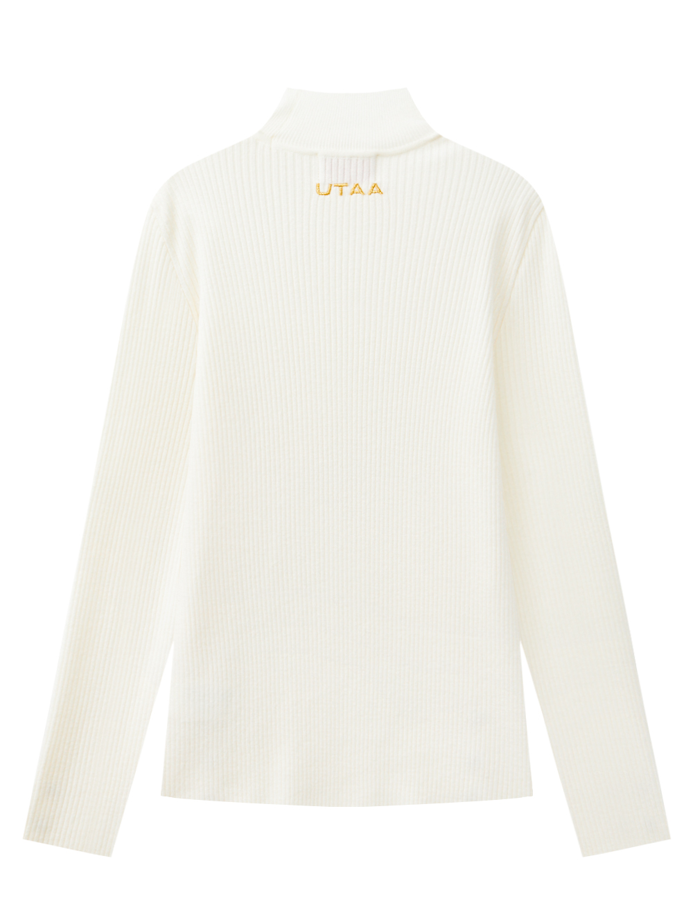 Áo knit golf nữ cổ cao màu ngà — ảnh 2