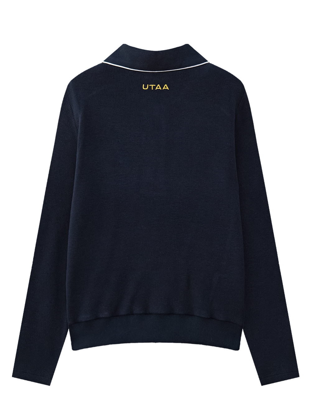 Áo sơ mi golf nữ cổ bẻ phối viền trắng xanh navy — ảnh 2
