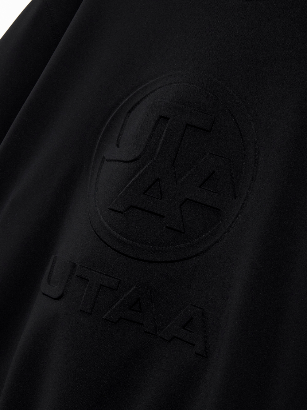 Áo golf nữ dáng sweatshirt màu đen logo nổi UTAA — ảnh 4