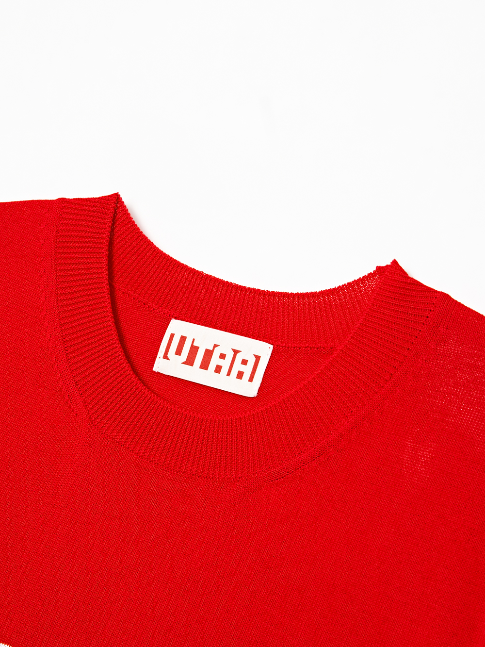 Áo knit golf nữ cổ tròn tay ngắn màu đỏ — ảnh 3