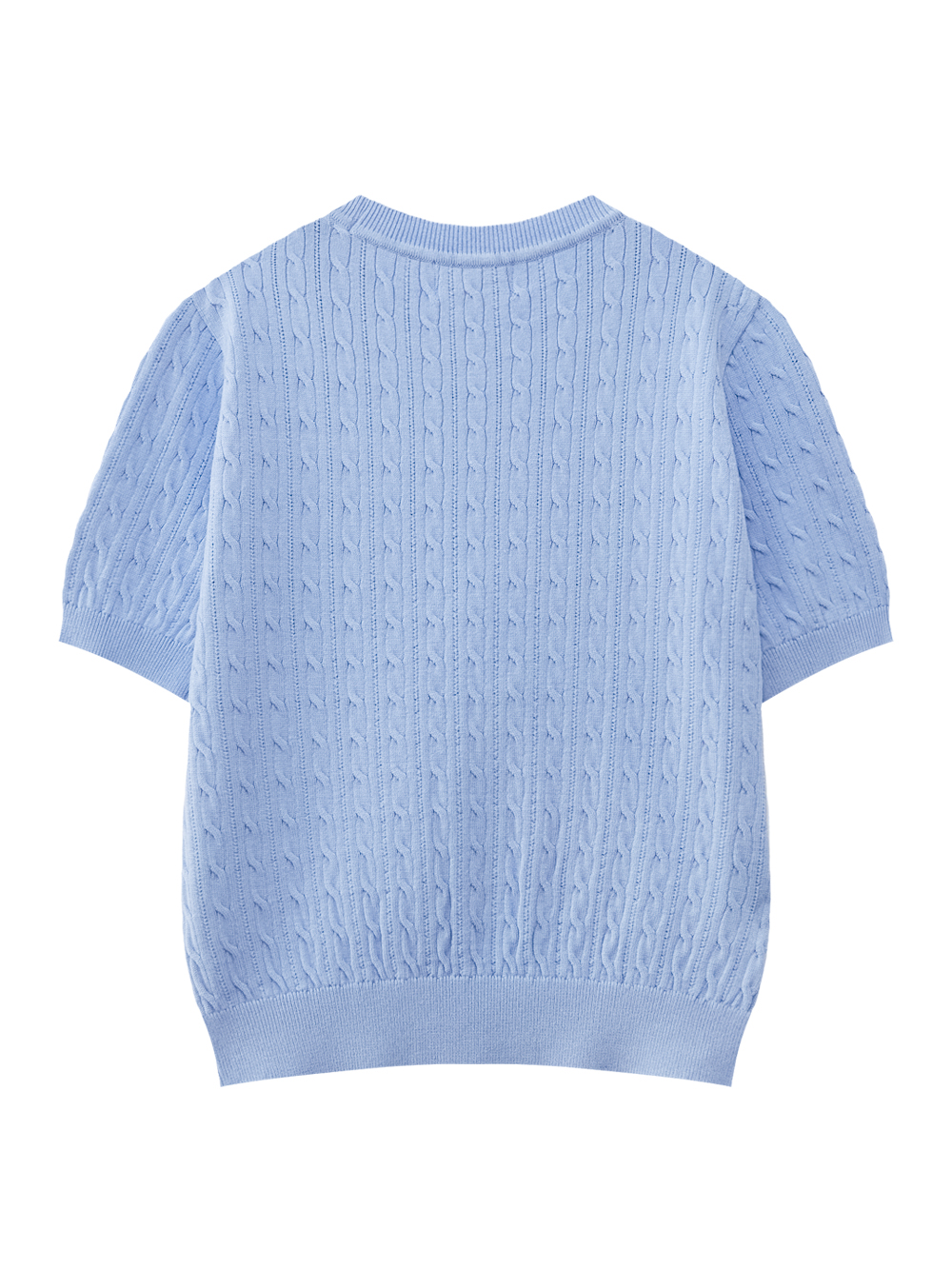 Áo knit golf nữ tay ngắn màu xanh dương — ảnh 2