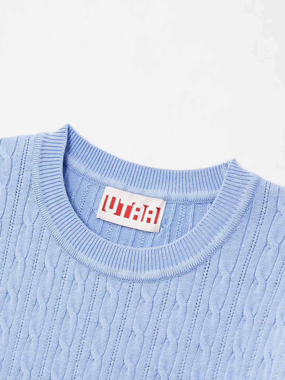 Áo knit golf nữ tay ngắn màu xanh dương — ảnh 3