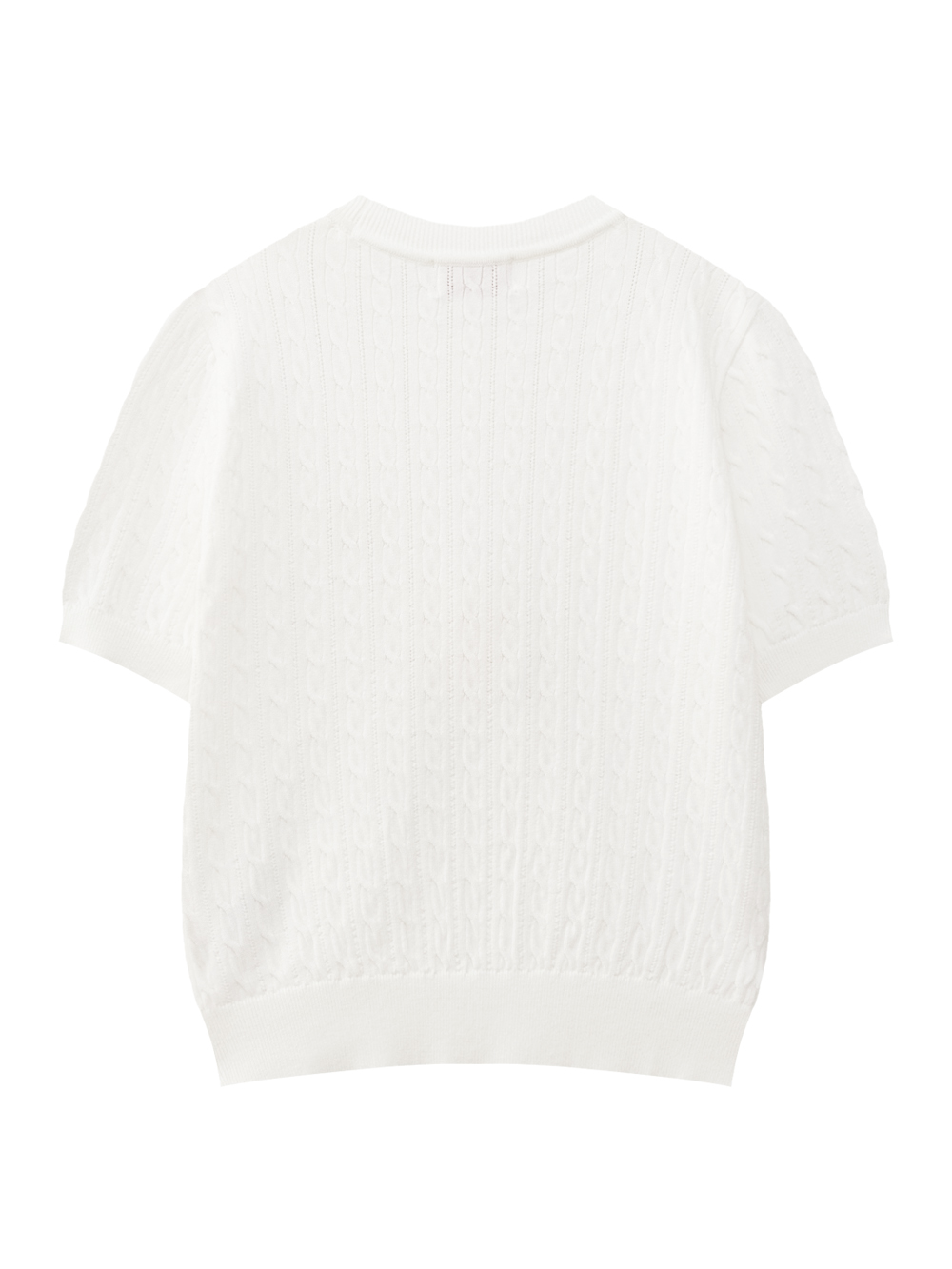 Áo knit golf nữ tay ngắn màu trắng — ảnh 2