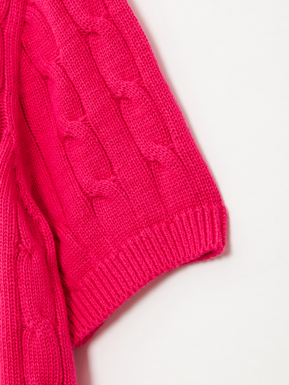 Áo knit golf nữ cổ bẻ cộc tay màu hồng — ảnh 5