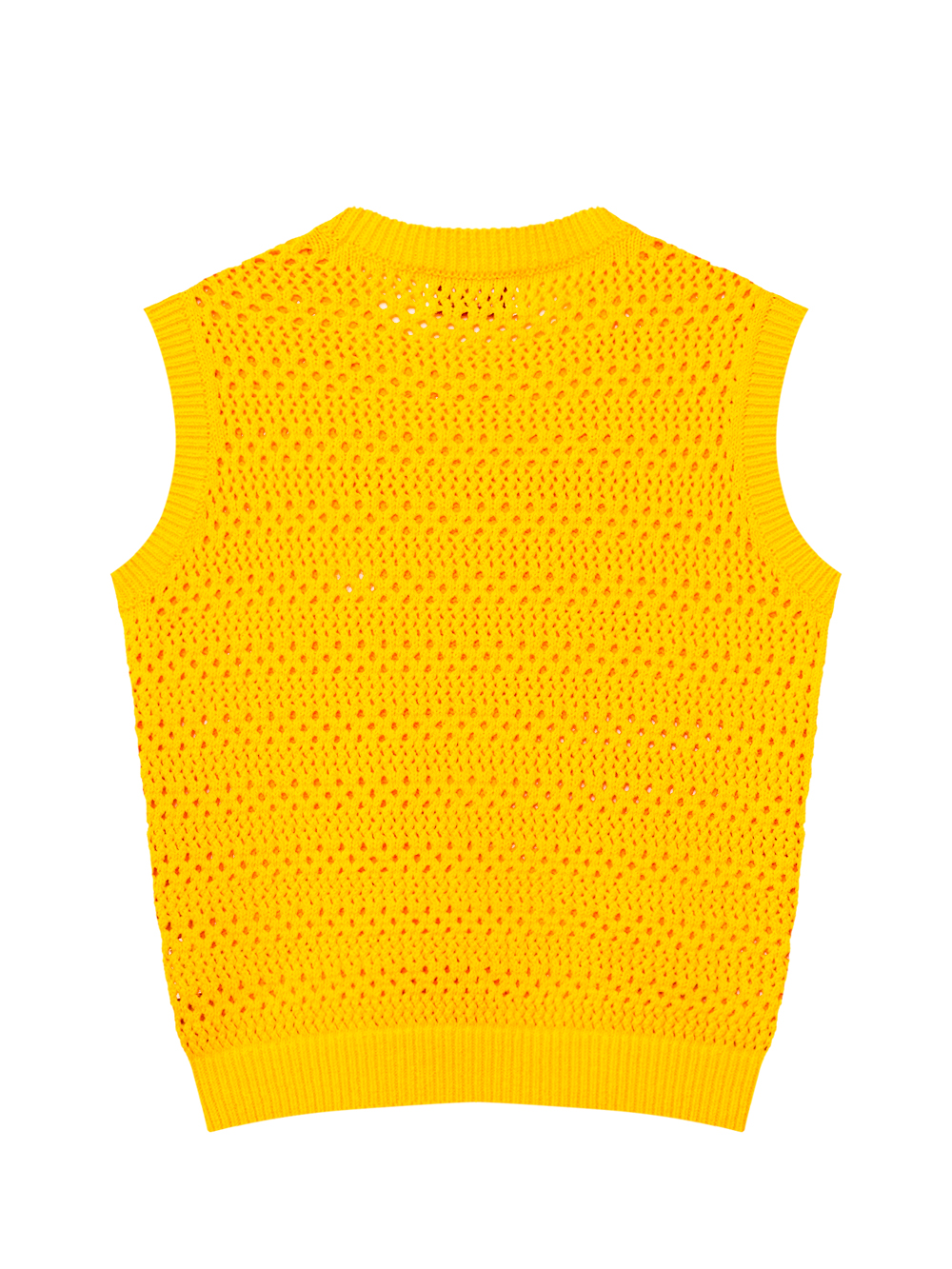 Áo knit golf nữ sát nách màu vàng — ảnh 2