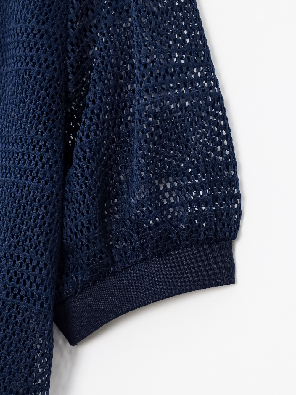 Áo sơ mi golf nữ tay lỡ phối ren màu xanh navy — ảnh 5