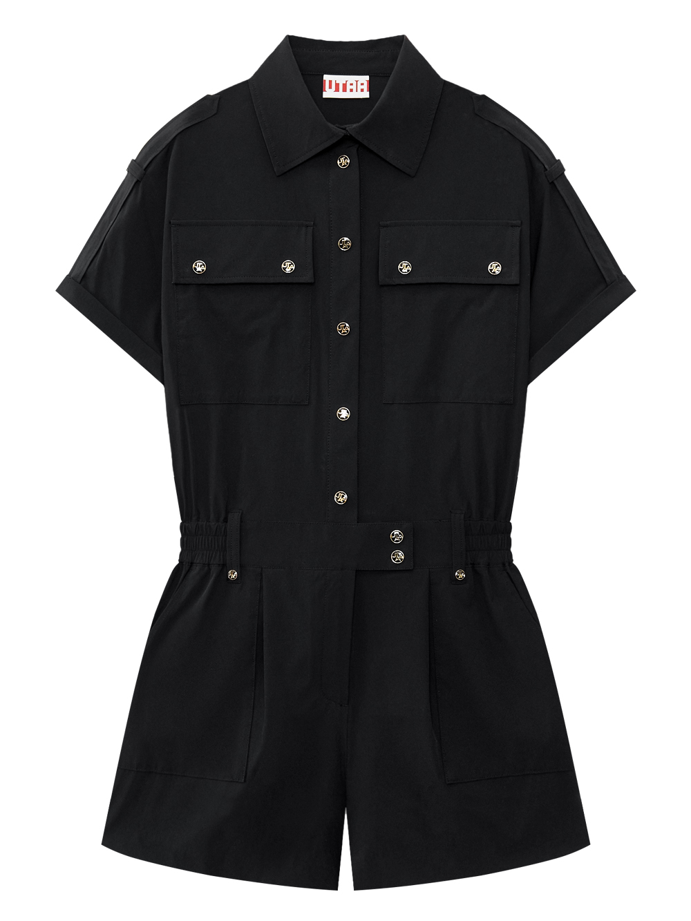Jumpsuit golf nữ tay ngắn màu đen UTAA — UTAA | Seoul Golf Fashion