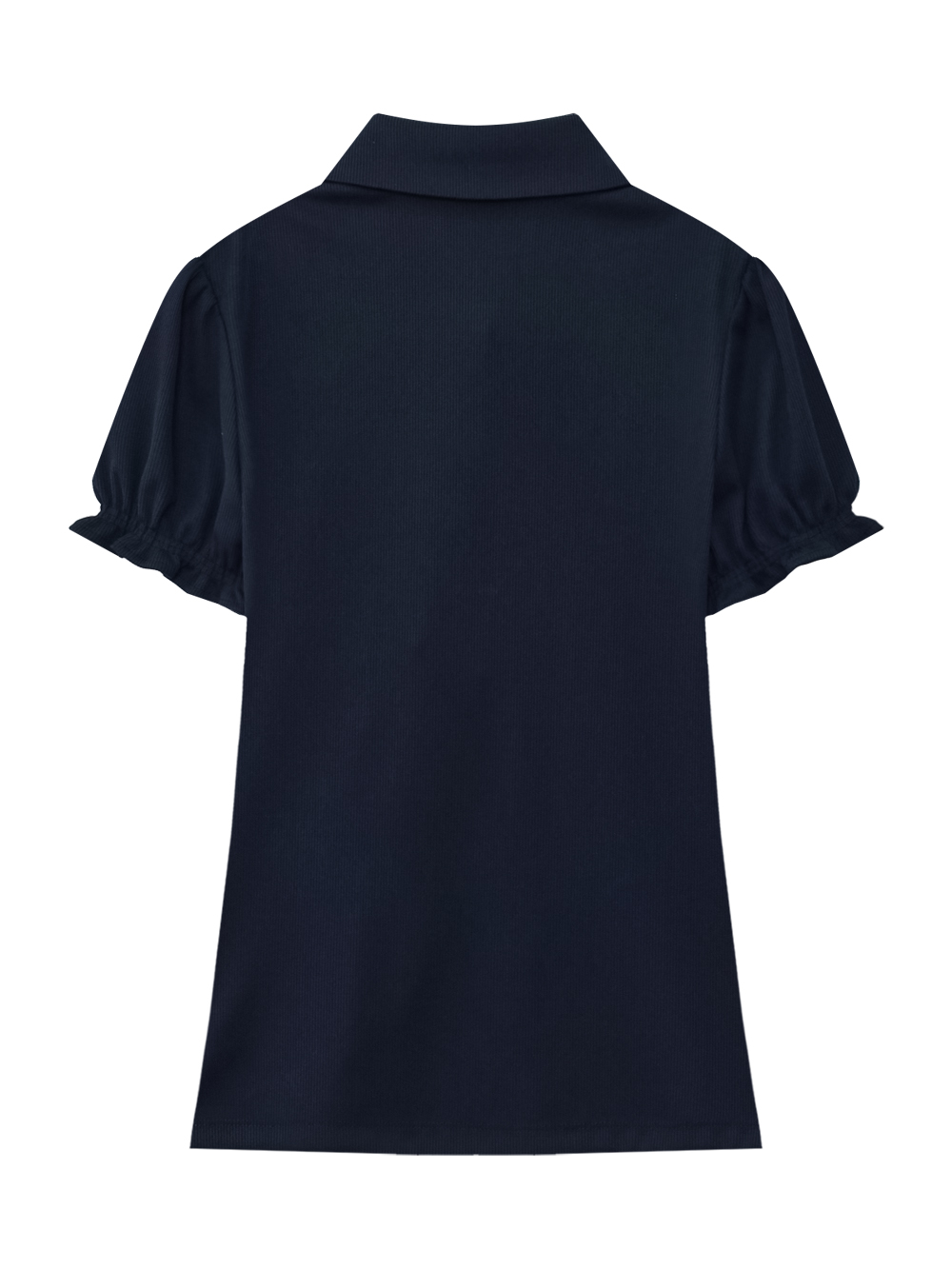 Áo golf nữ cổ bẻ tay phồng màu xanh navy — ảnh 2