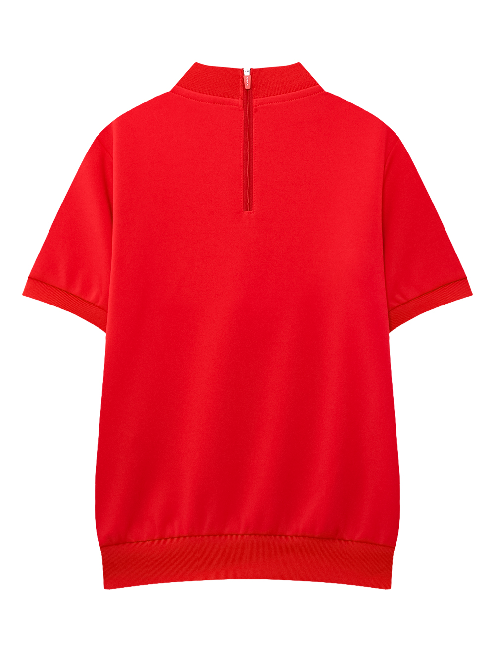 Áo golf nữ cổ cao tay ngắn màu đỏ — ảnh 2