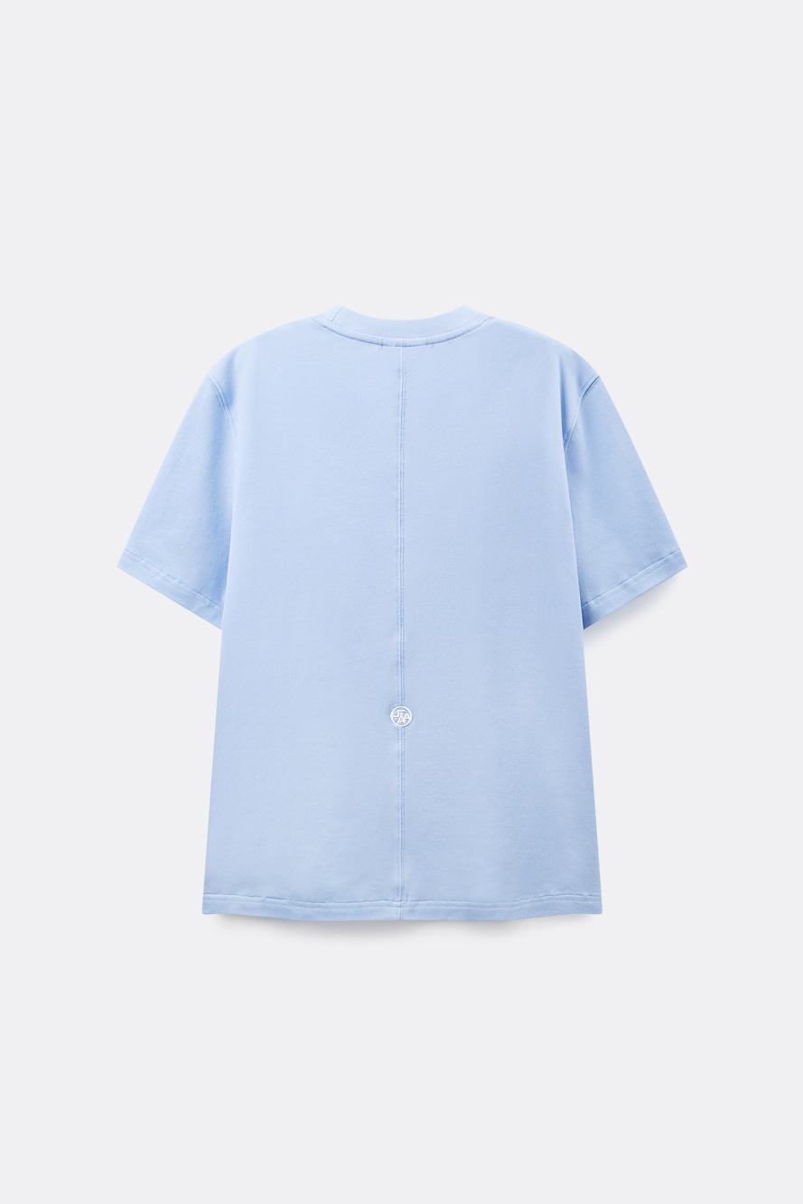 Áo golf nữ cổ tròn thêu logo UTAA màu xanh dương — ảnh 2