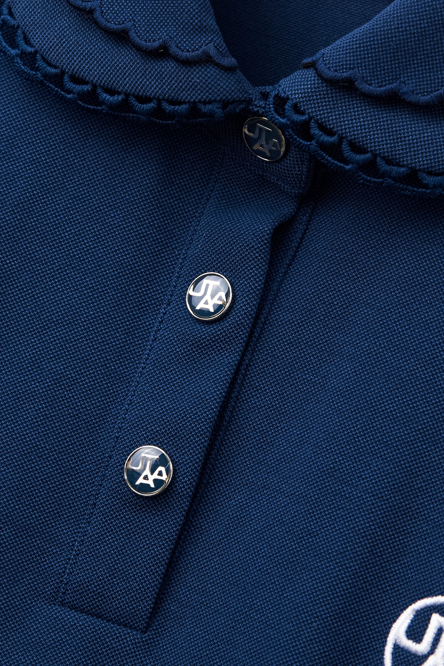Áo golf nữ tay phồng cổ Peter Pan màu xanh navy — ảnh 4