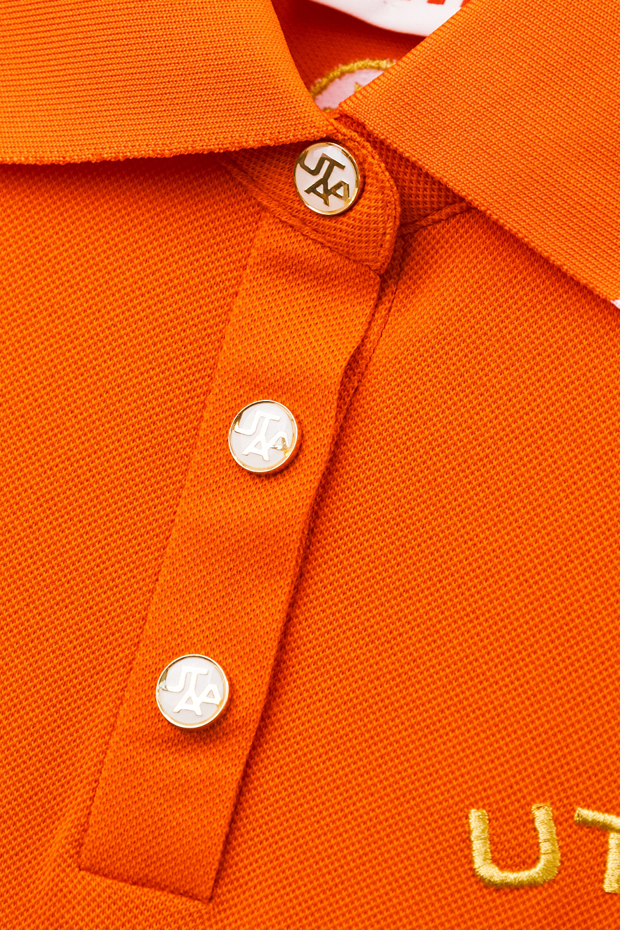Áo polo golf nữ cổ bẻ tay ngắn màu cam — ảnh 5