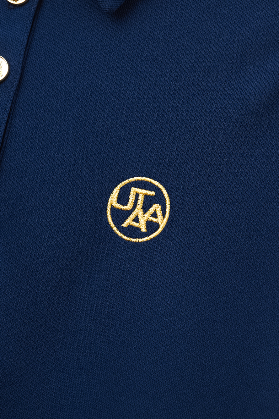 Áo golf nữ sát nách cổ bẻ màu xanh navy — ảnh 5