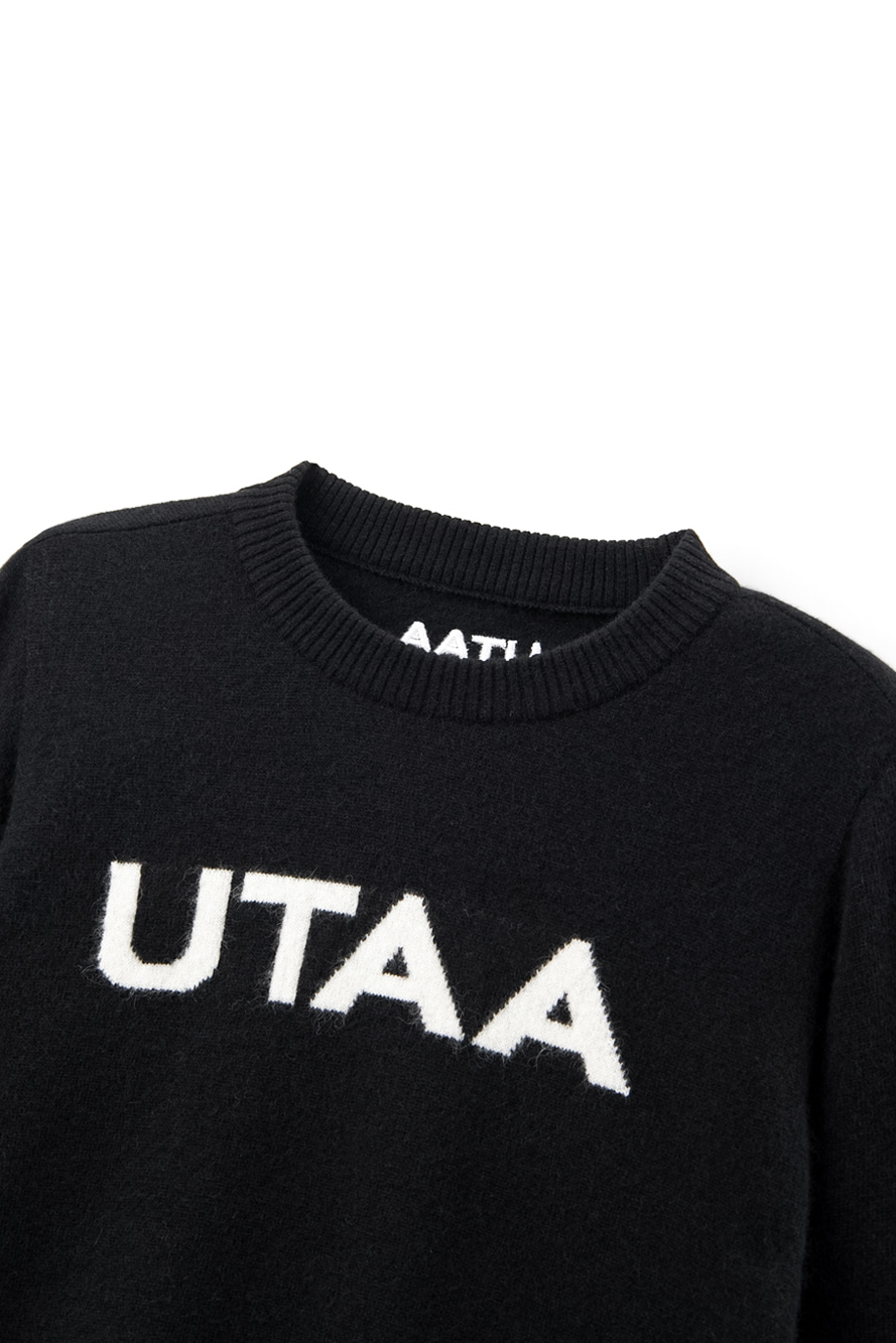 Áo knit golf nữ logo trắng màu đen — ảnh 3