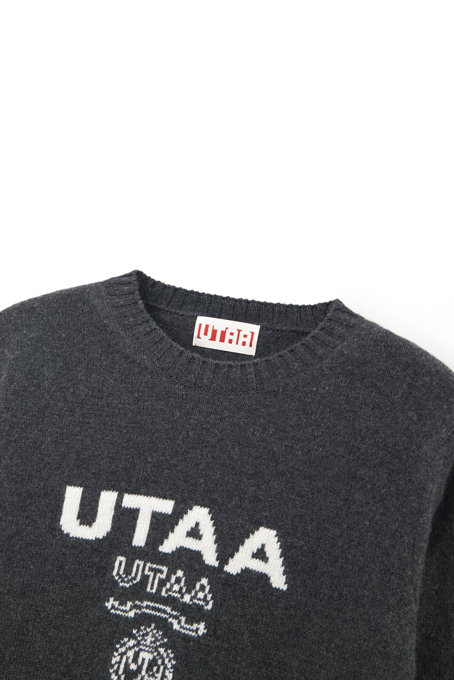 Áo knit golf nữ dáng pullover màu xám — ảnh 3