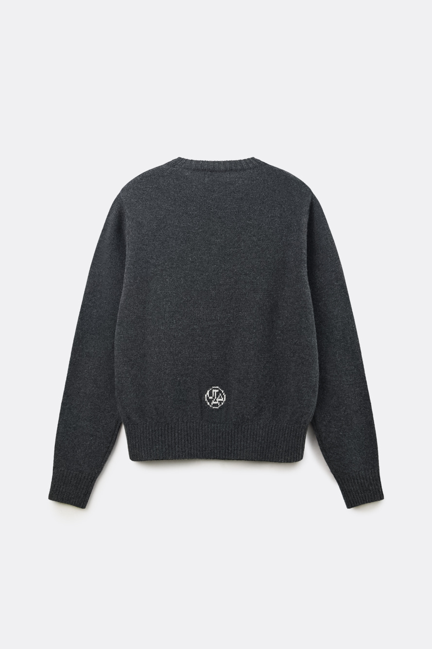 Áo knit golf nữ dáng pullover màu xám — ảnh 2